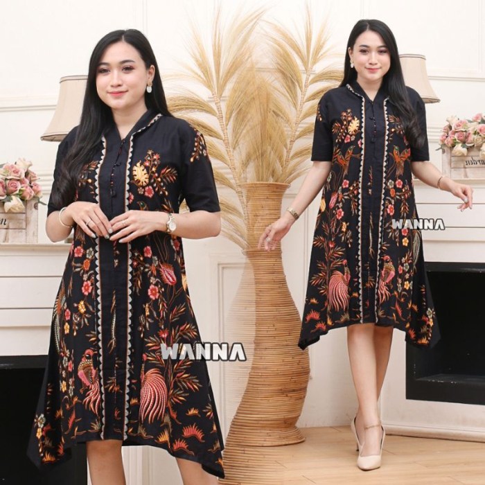 Contoh desain baju batik wanita