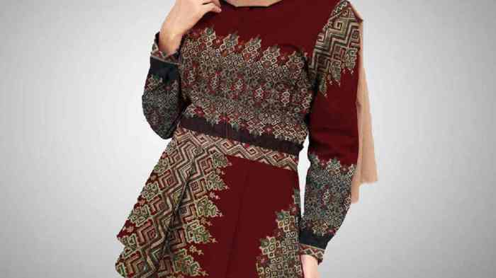 Contoh desain baju batik wanita