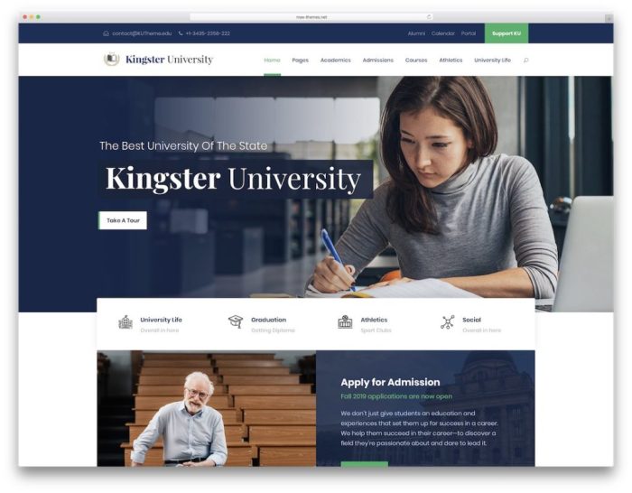 Contoh desain web universitas